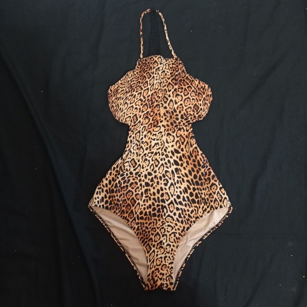 Victoria's Secret Women's Bathingsuit Swimsuit One Piece Leopard Print S